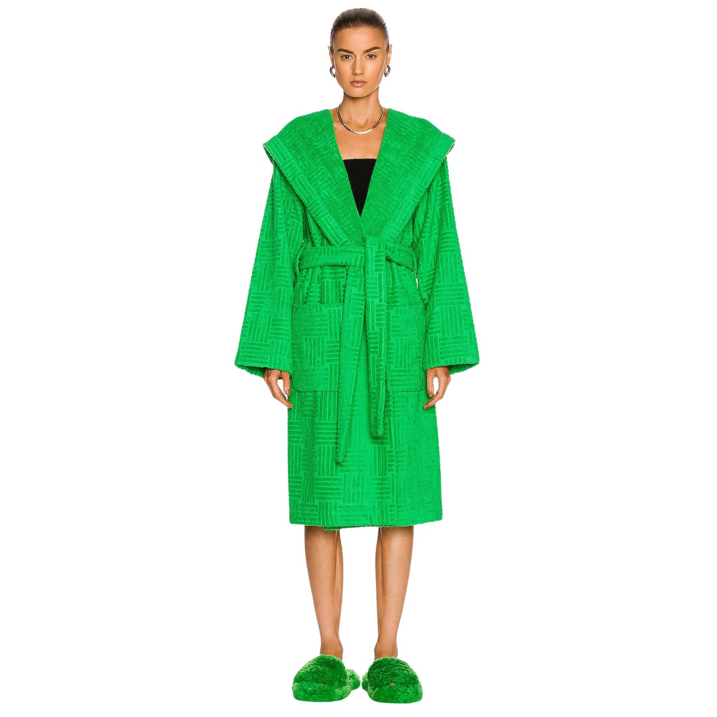 Onesizestore Bottega Veneta Accappatoio Cotton Terry Bathrobe “Grass” 650696 3V106 3707