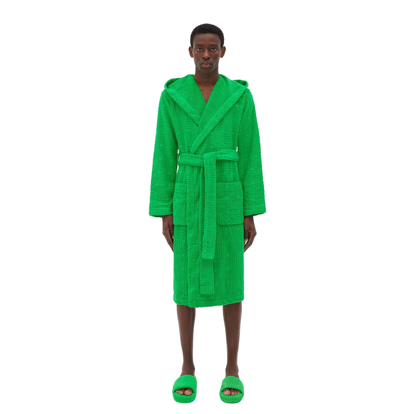 Onesizestore Bottega Veneta Accappatoio Cotton Terry Bathrobe “Grass” 650696 3V106 3707