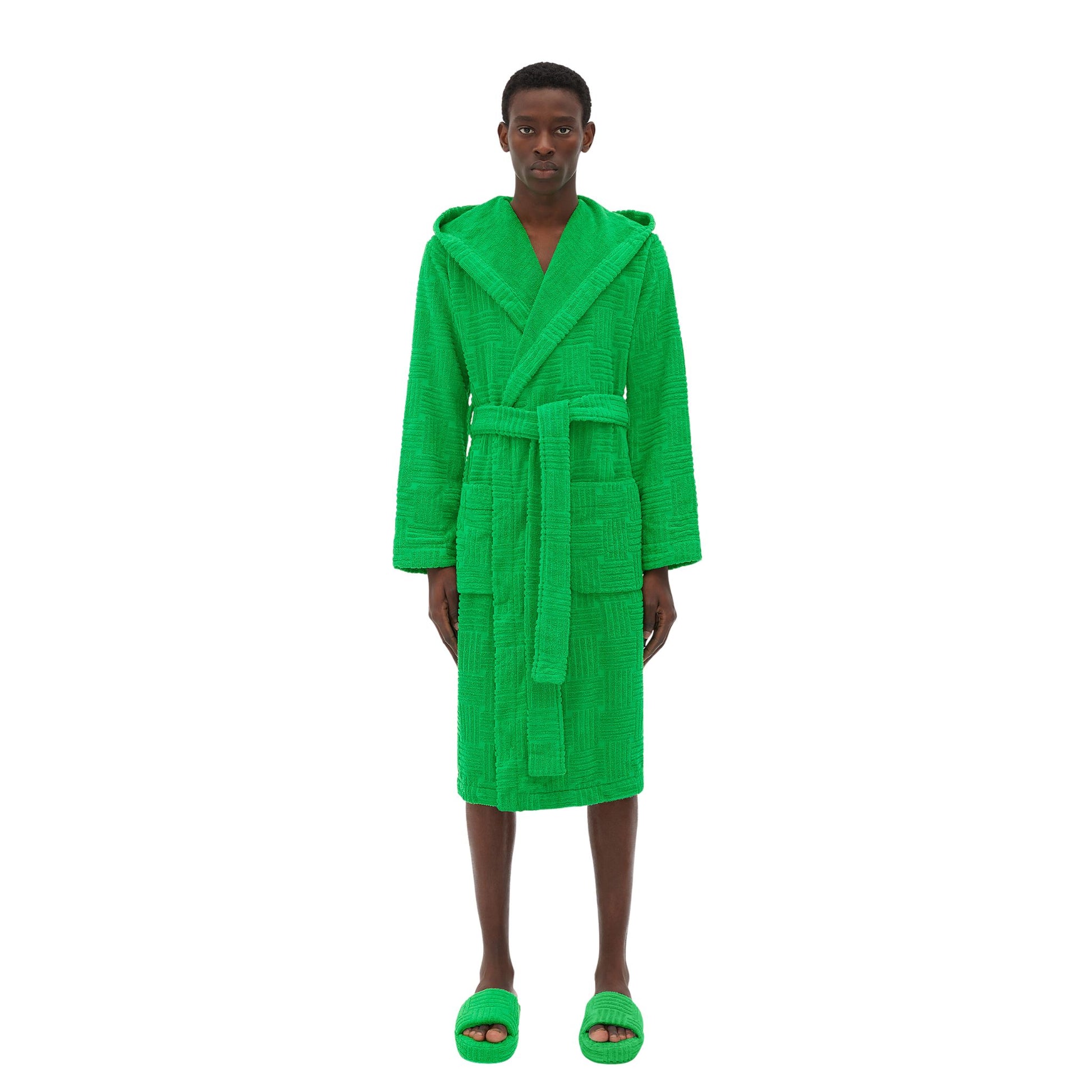 Onesizestore Bottega Veneta Accappatoio Cotton Terry Bathrobe “Grass” 650696 3V106 3707