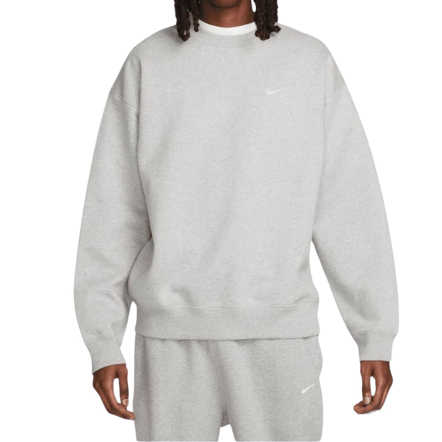 Onesizestore Felpa Nike Lab Solo Swoosh Fleece Crew Grey DX1361 063
