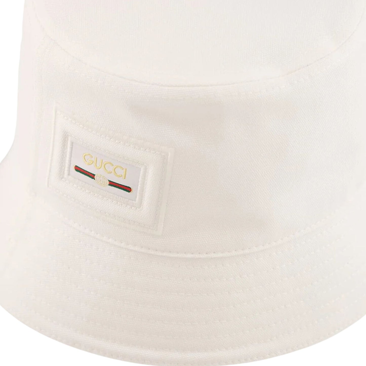 Onesizestore Gucci Cappello Cotton Canvas Bucket Hat con patch Interlocking G & Web 817447 4HBDP