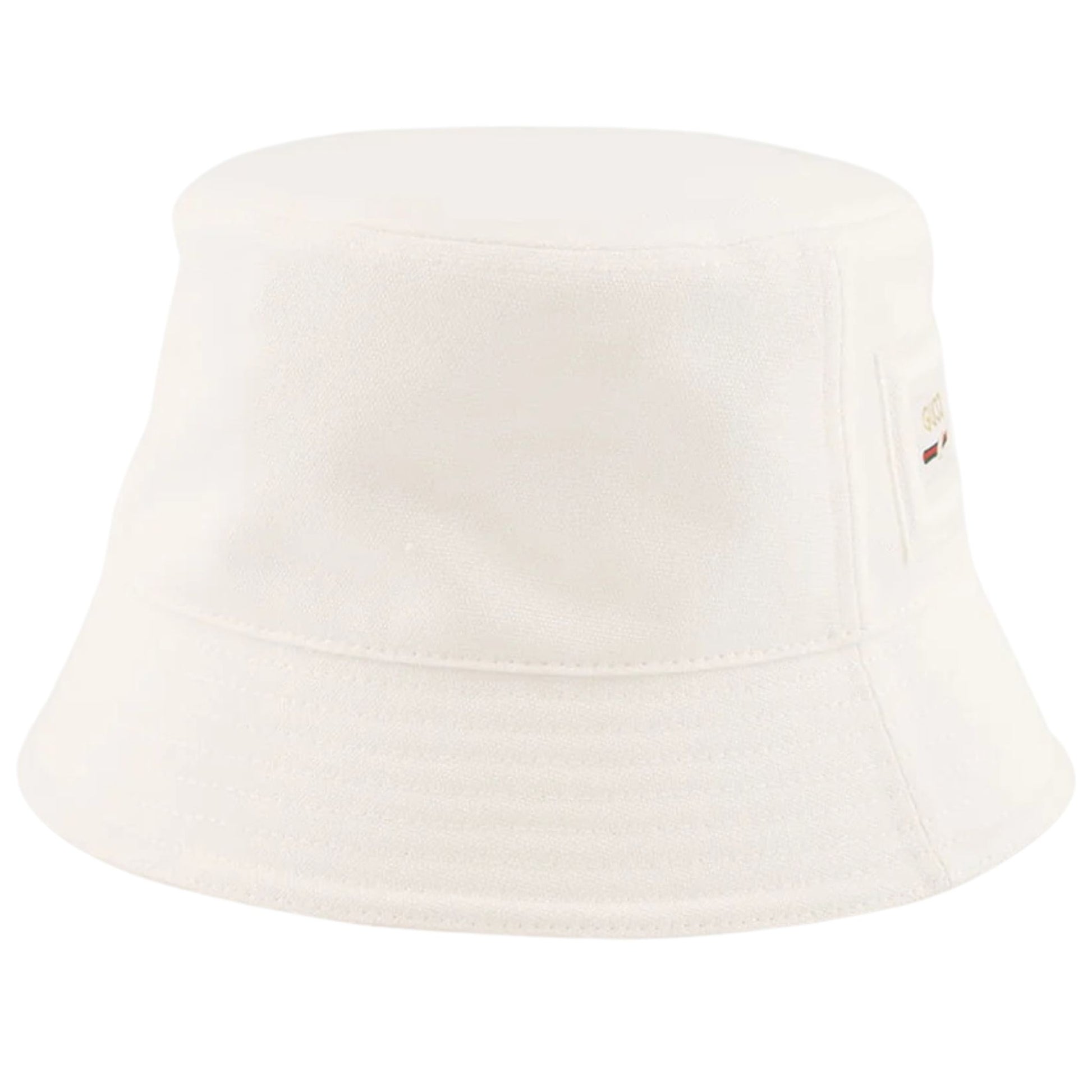 Onesizestore Gucci Cappello Cotton Canvas Bucket Hat con patch Interlocking G & Web 817447 4HBDP