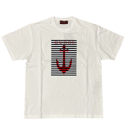 Onesizestore Gucci Lido Printed Cotton Crewneck T-Shirt 796395 XJHD1 9034