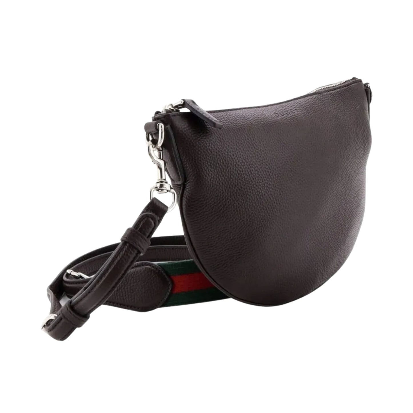 Onesizestore Gucci Mini Half Moon Bag in Grainy Leather with Gucci Script 824529 AAEMK 2149
