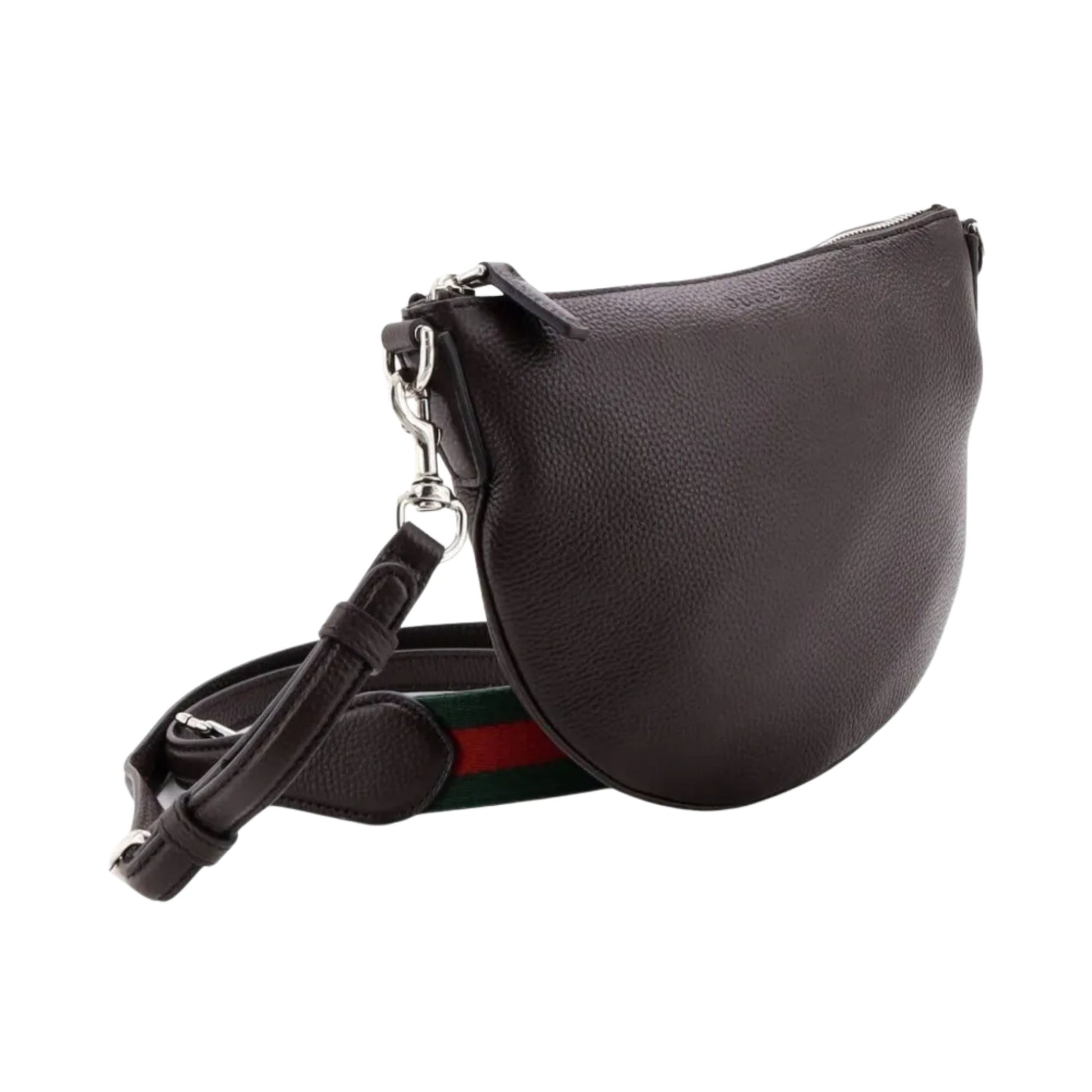 Onesizestore Gucci Mini Half Moon Bag in Grainy Leather with Gucci Script 824529 AAEMK 2149
