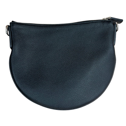 Onesizestore Gucci Mini Half Moon Bag in Grainy Leather with Gucci Script 