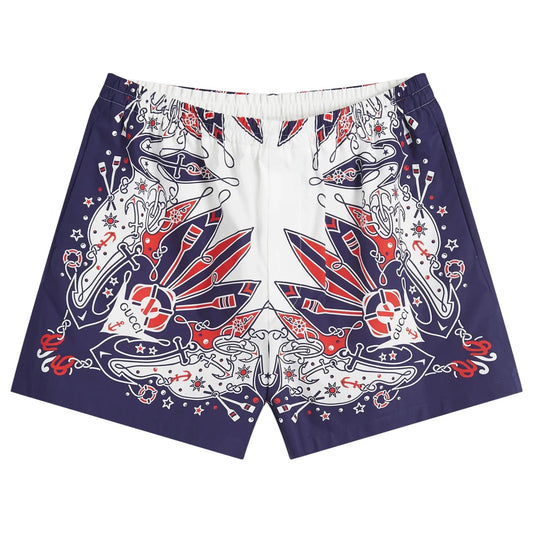 Onesizestore Gucci Pantaloncino Casablanca Sailor Bandana on Pop Print Short Pant 787502 ZAQYH