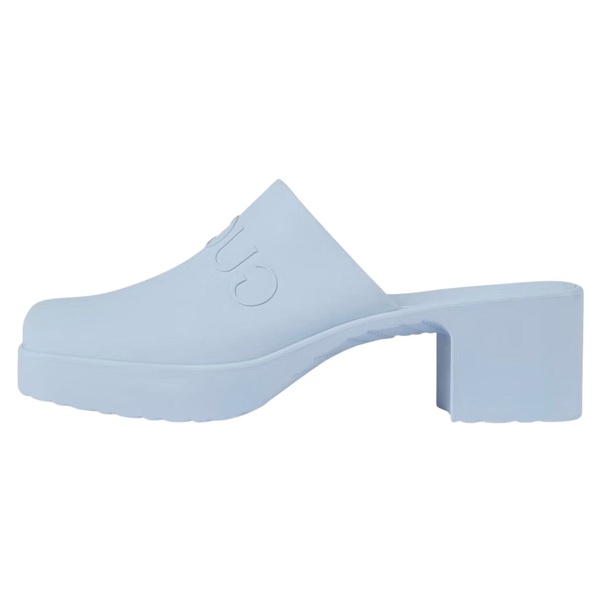 Onesizestore Gucci Sandalo Rubber Embossed Logo Mule 725899 170