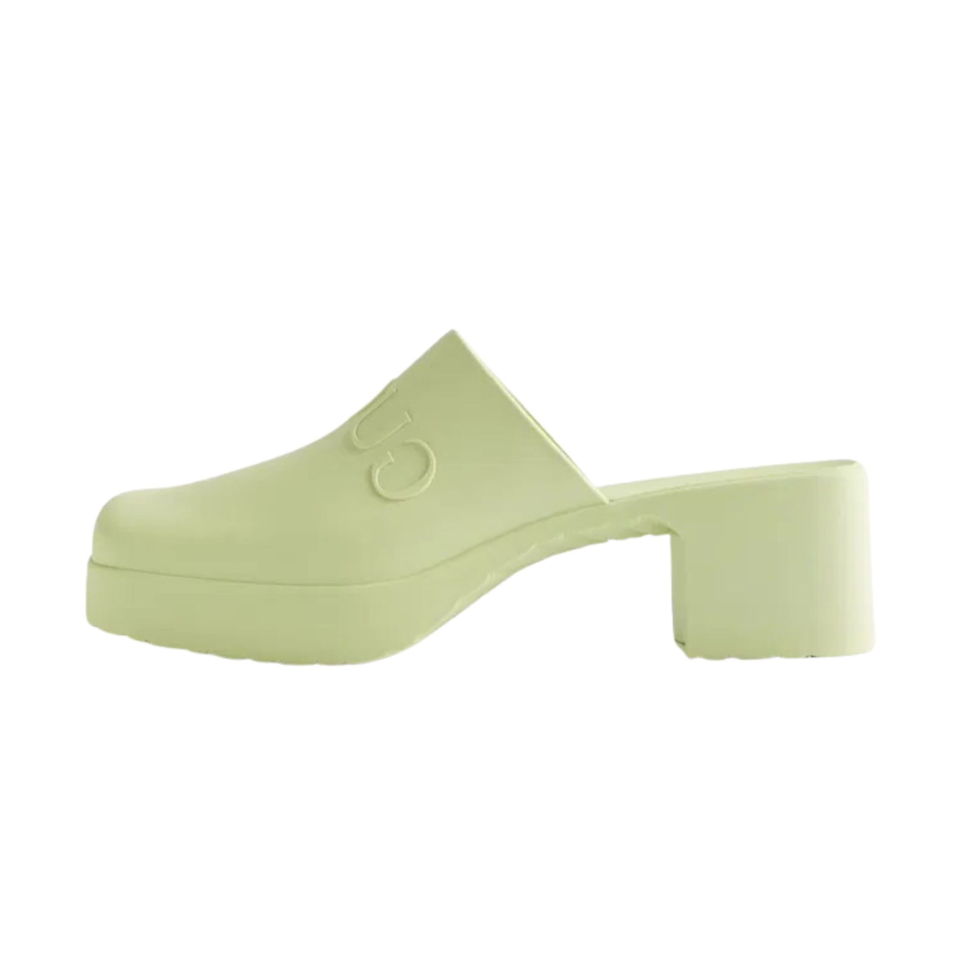 Onesizestore Gucci Sandalo Rubber Embossed Logo Mule 725899 170