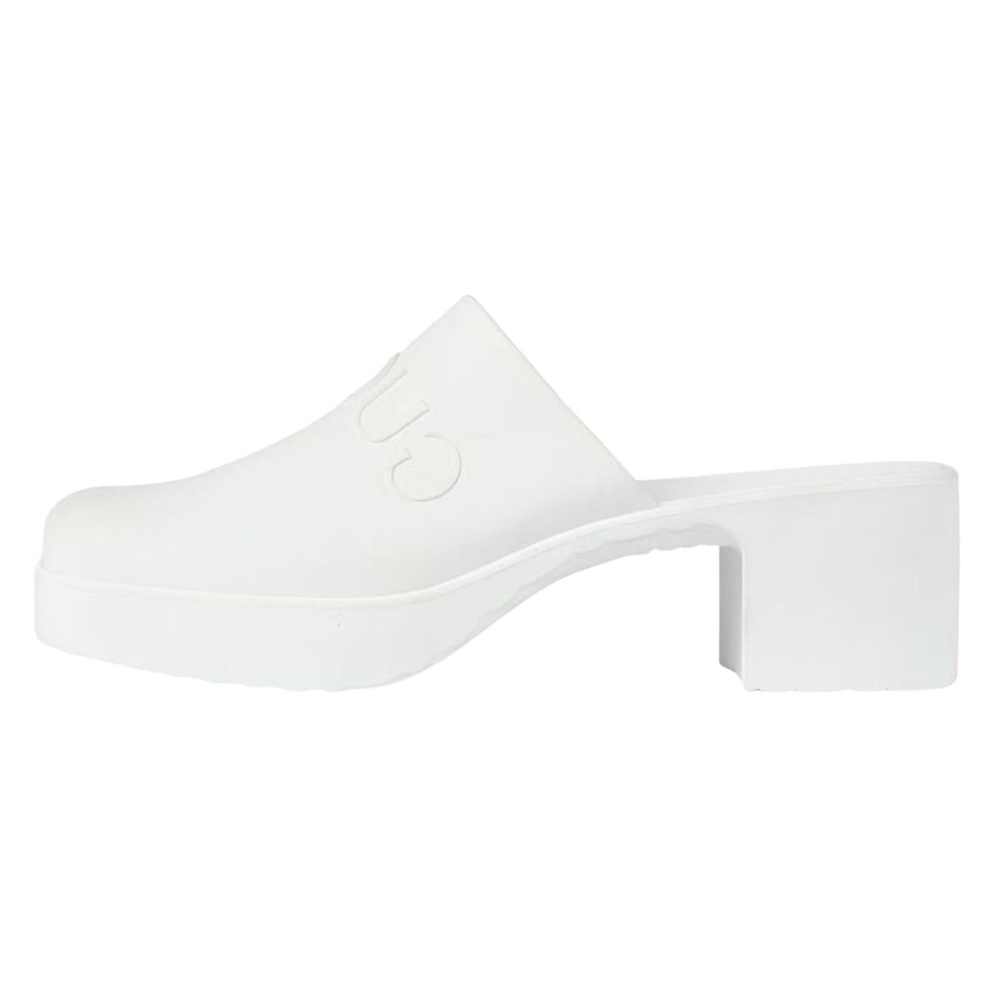 Onesizestore Gucci Sandalo Rubber Embossed Logo Mule 725899 170
