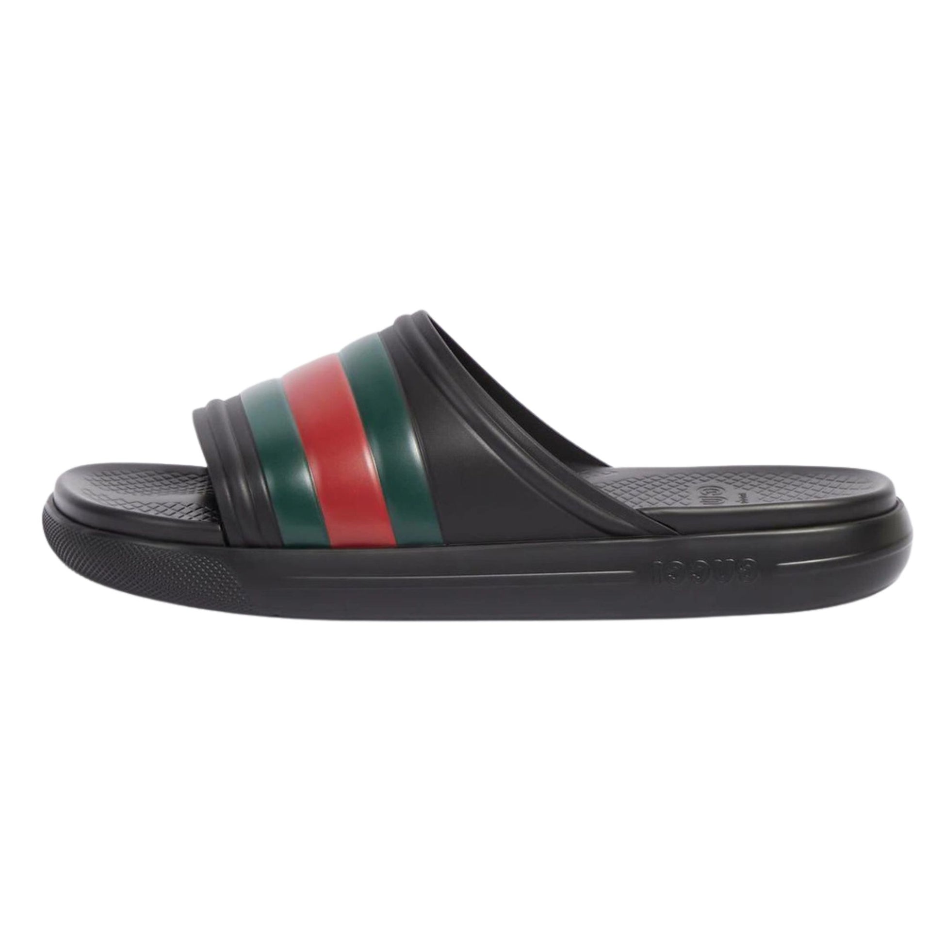 Onesizestore Gucci Sandalo Web Rubber Slides 780286 160