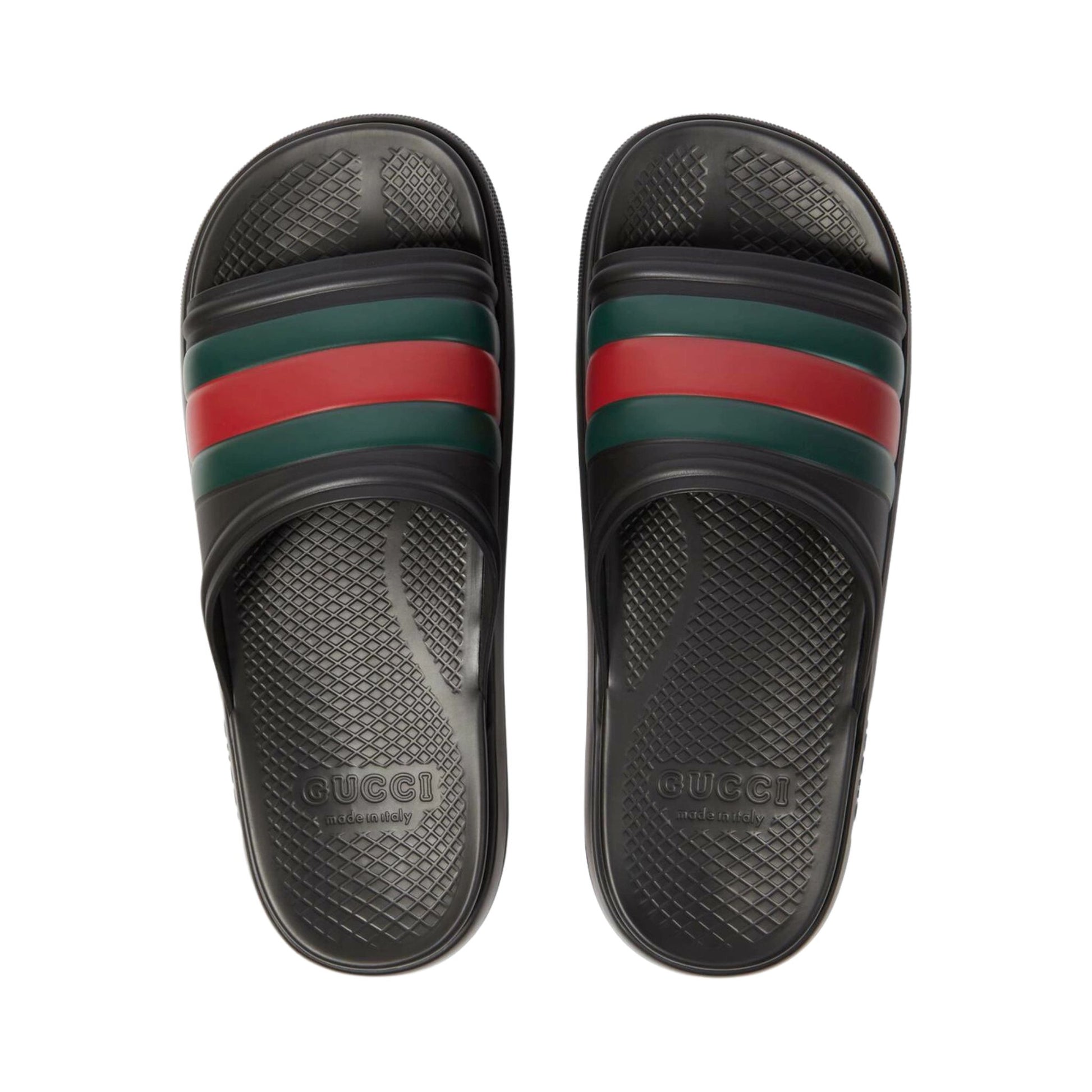 Onesizestore Gucci Sandalo Web Rubber Slides 780286 160