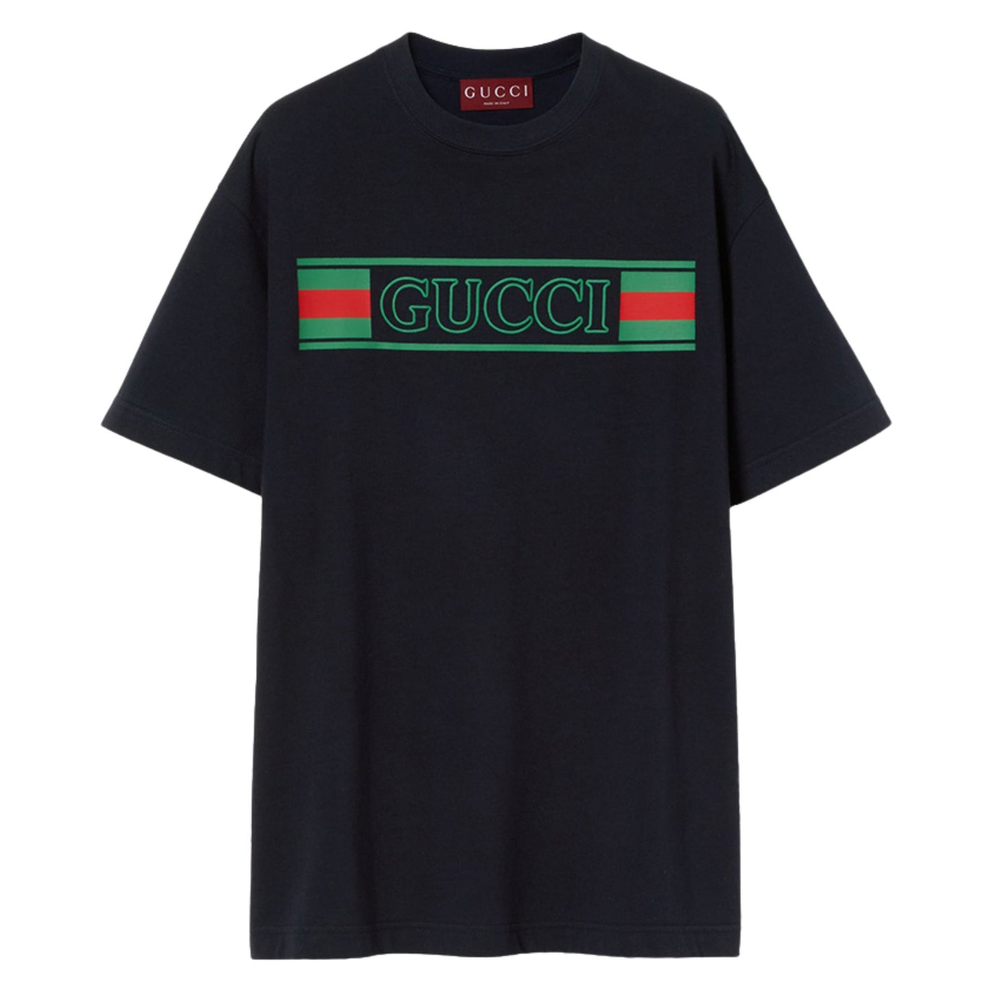 Onesizestore Gucci T-shirt In Jersey Di Cotone Stampa Banner Gucci Web 796395 XJG3P 4735