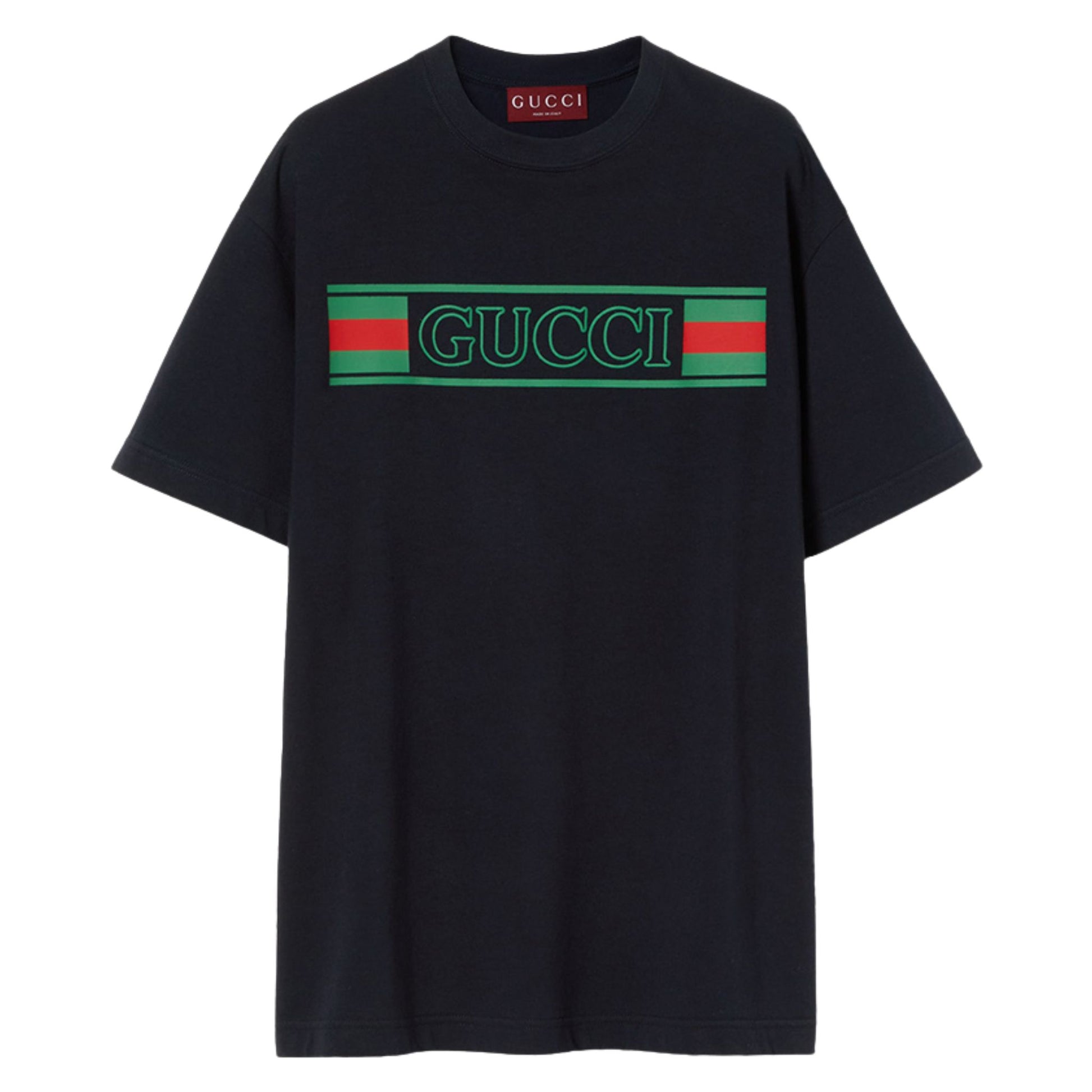 Onesizestore Gucci T-shirt In Jersey Di Cotone Stampa Banner Gucci Web 796395 XJG3P 4735