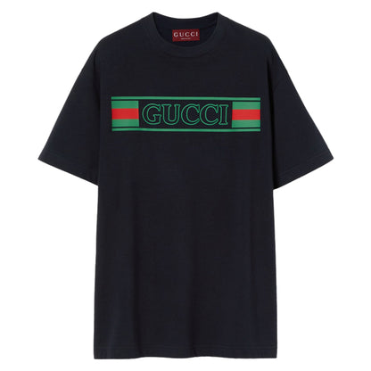 Onesizestore Gucci T-shirt In Jersey Di Cotone Stampa Banner Gucci Web 796395 XJG3P 4735