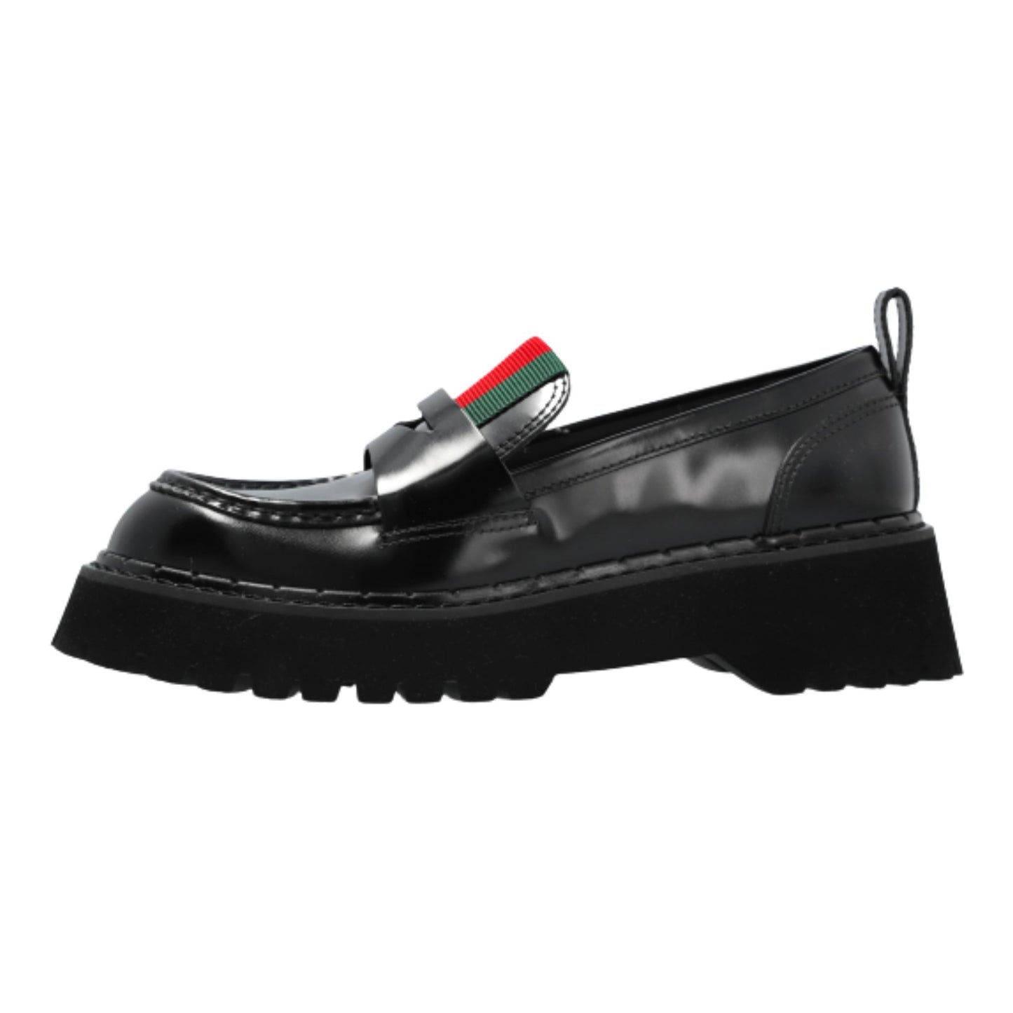 Onesizestore Gucci Women’s Leather Web Loafers 806399 AADIX 1060