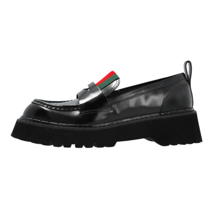 Onesizestore Gucci Women’s Leather Web Loafers 806399 AADIX 1060