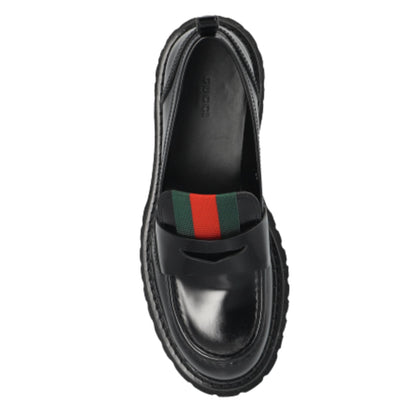 Onesizestore Gucci Women’s Leather Web Loafers 806399 AADIX 1060