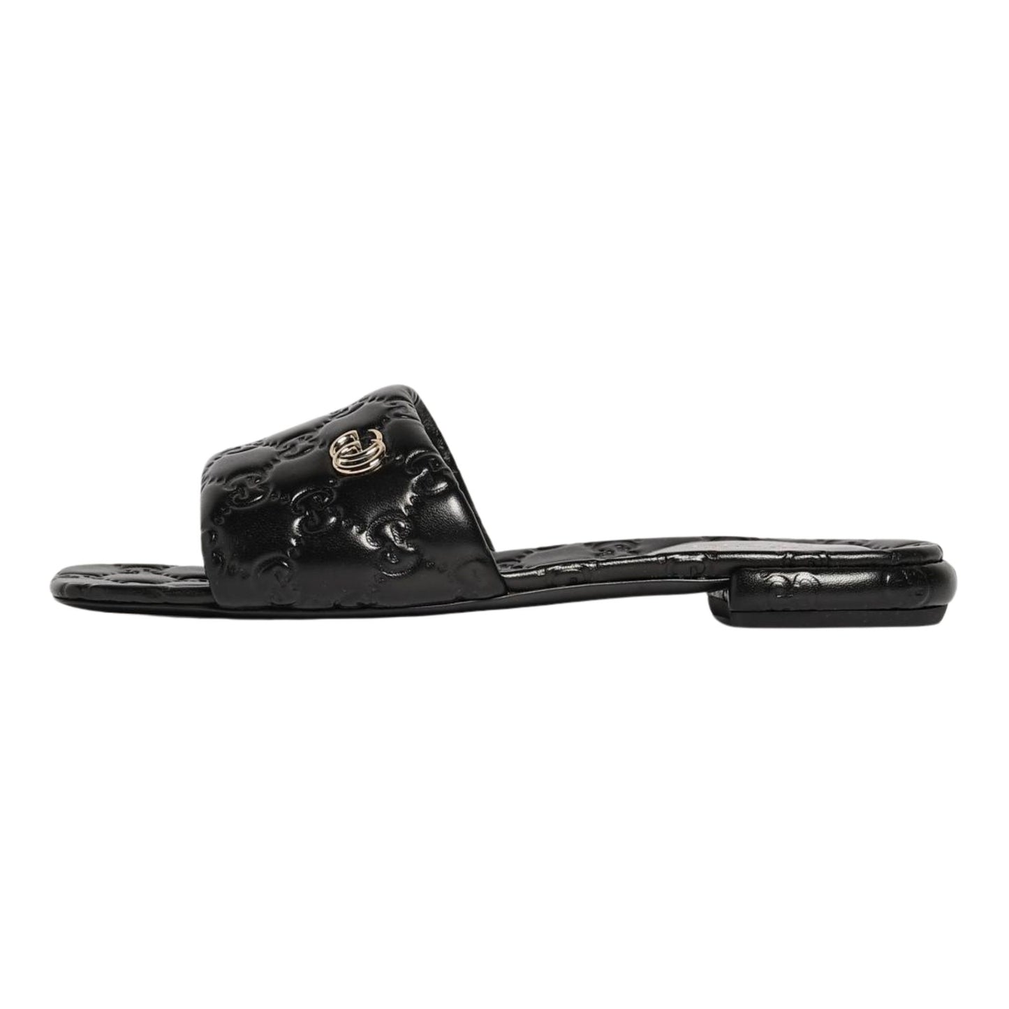 Onesizestore Gucci Women’s Slide Sandal with Double G in GG Leather 816330 AAEA2 1000