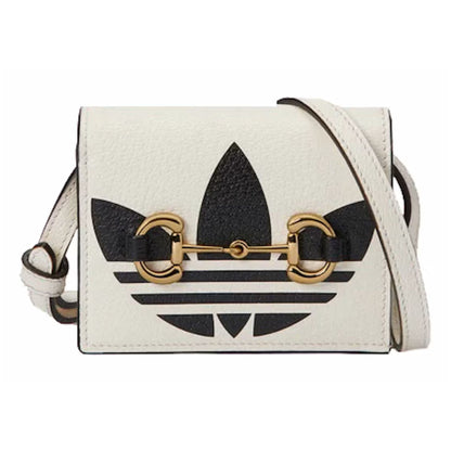 Onesizestore Gucci x adidas Horsebit Card Holder with Strap 702248 2149