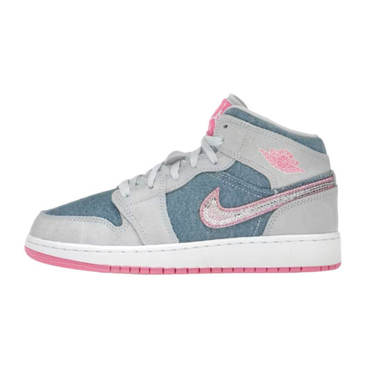 Onesizestore 
Jordan 1 Mid Denim Paillettes (GS) HQ1999 400