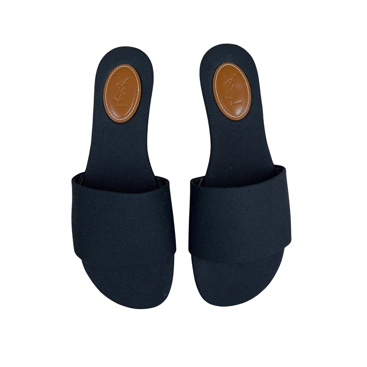 Onesizestore Saint Laurent Ciabatte Carlyle Slides in Cotton 801838 AADW0 1000